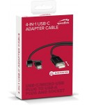 Cabo Speedlink 4-em-1 USB C adapter - 1 m - SL-180022-BK